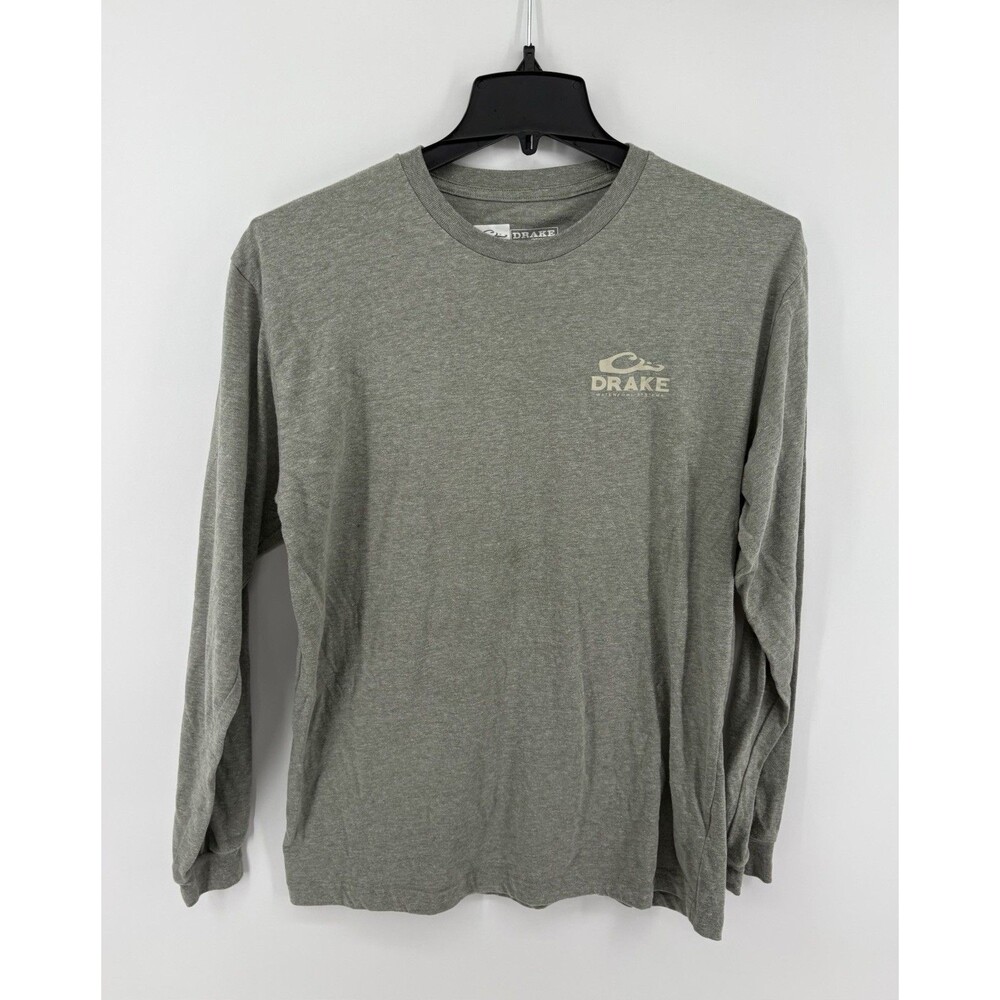 Drake Men’s Waterfowl Duck Hunter Graphic Long Sleeve T-Shirt Size Large